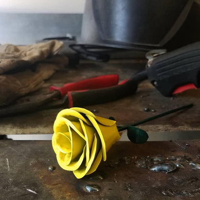 Painted Steel Rose